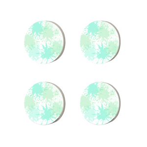 Lime Burst Large Round Magnet Set