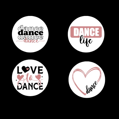 Love to Dance Large Round Magnet Set