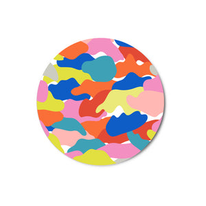 Neon Camo Mini Round Magnet Set