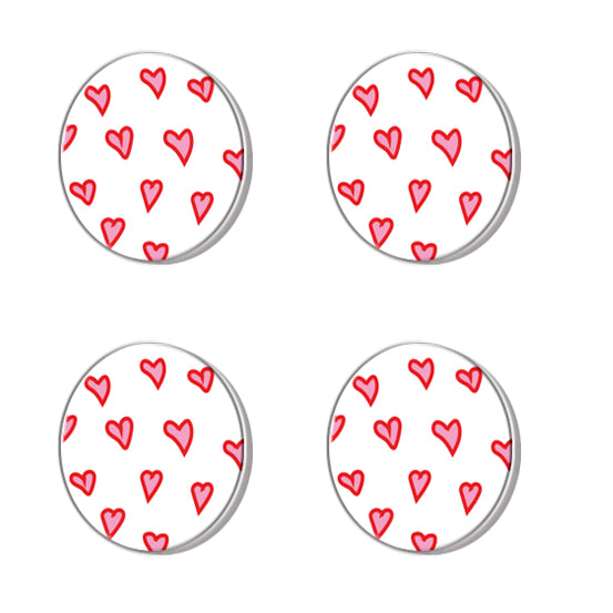 Mini Hearts Mini Round Magnet Set