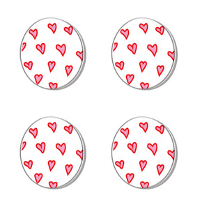 Mini Hearts Mini Round Magnet Set