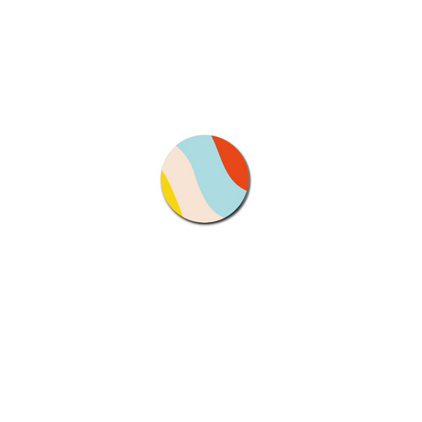 Scar & Co - nuvo links feature wavy stripes in yellow, pink, mint, and red