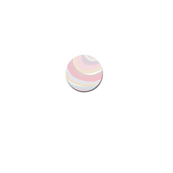 Scar & Co river links feature multi-color pastel stripes in a circular pattern