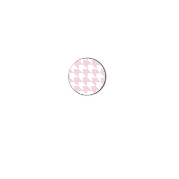 courage mini links pink and white houndstooth pattern