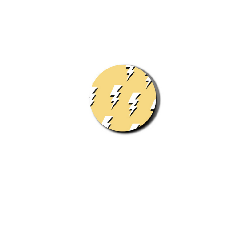 Scar & Co - energy links feature white lightning bolts on an energetic yellow background